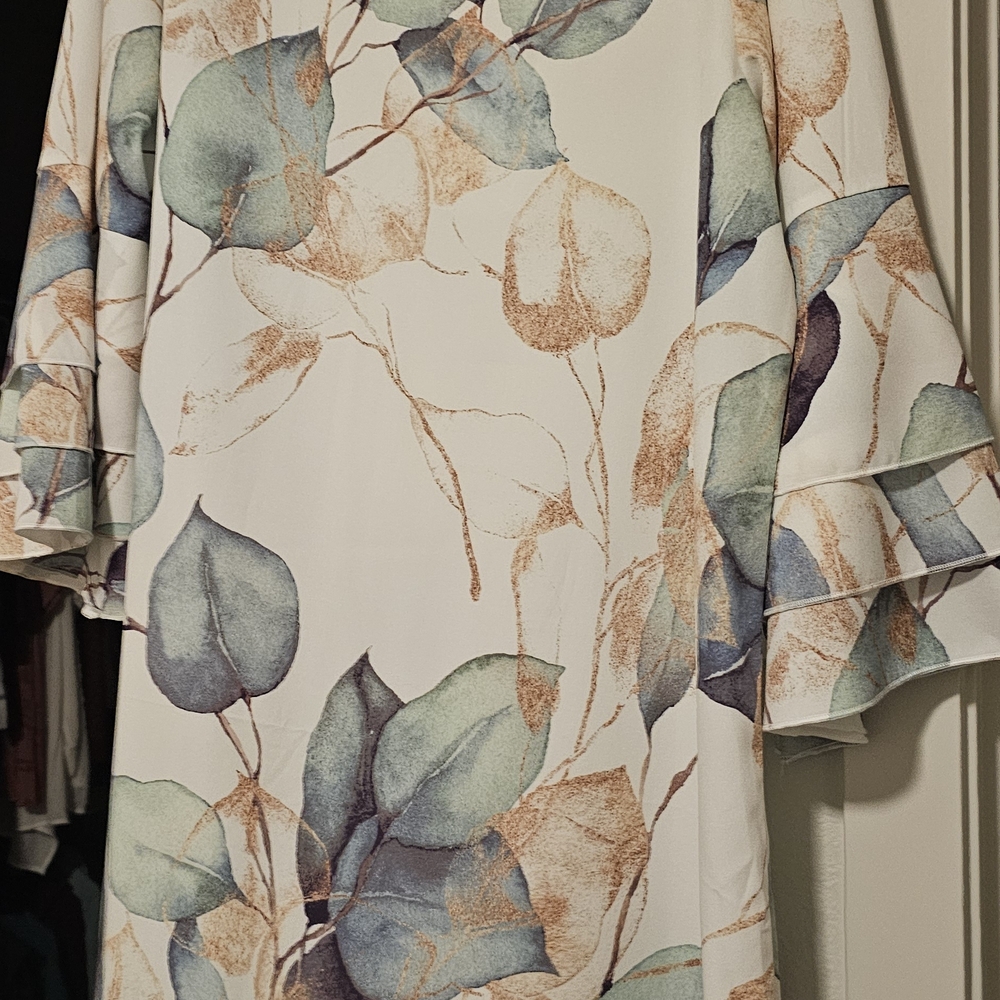 Floral Print Dress with Bell Sleeves